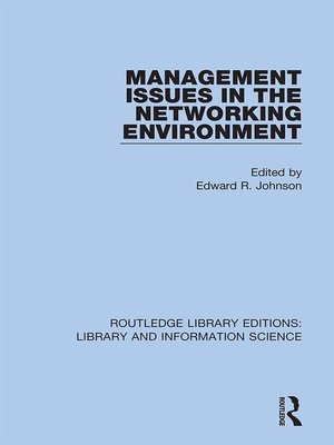 cover image of Management Issues in the Networking Environment